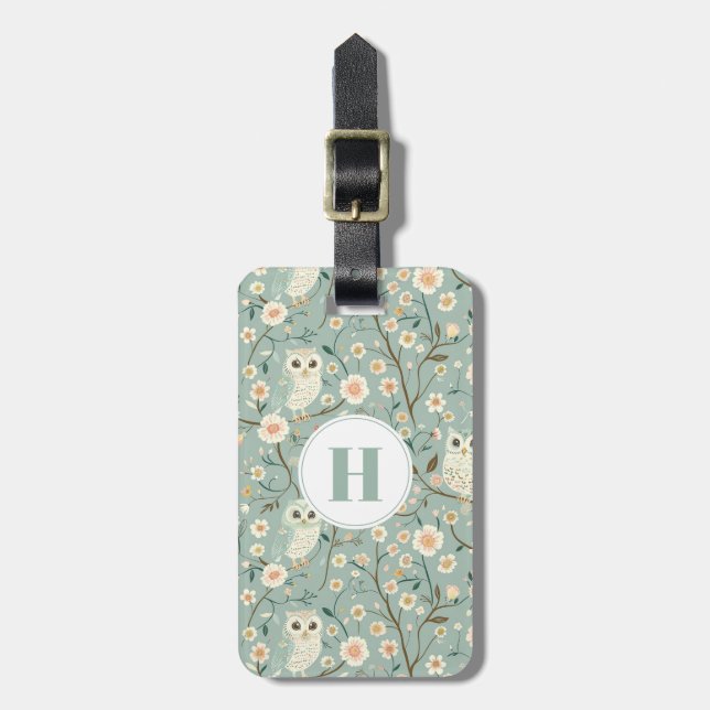 Owls Luggage Tag (Front Vertical)