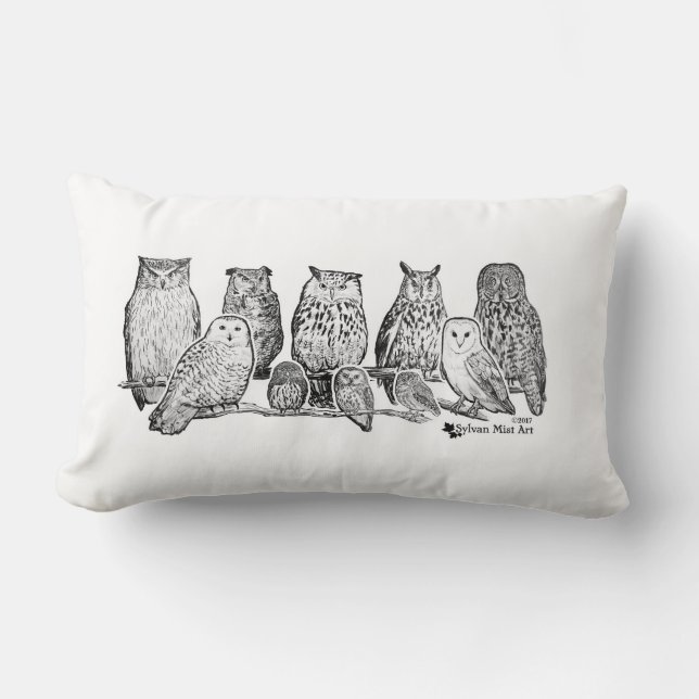 Owls Lumbar Cushion (Front)