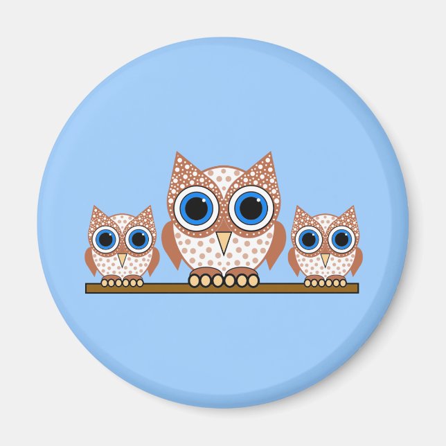 owls magnet (Front)