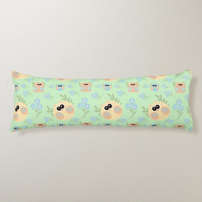 owls pattern body cushion (Front)