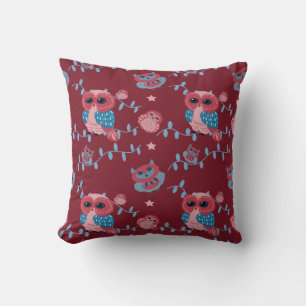 owls pattern cushion