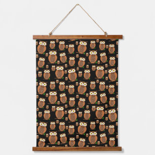 owls pattern hanging tapestry