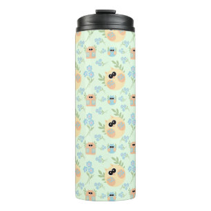 owls pattern thermal tumbler
