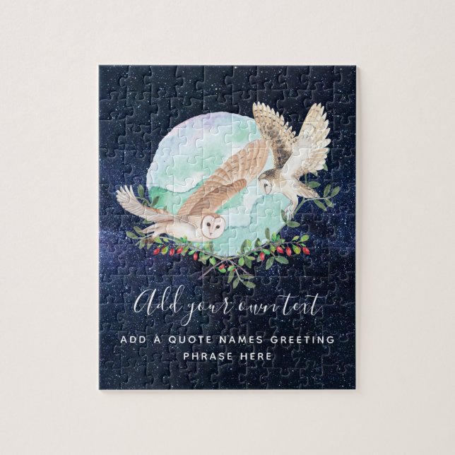 Owls Personalised Jigsaw Puzzle (Vertical)