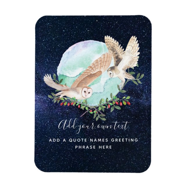 Owls Personalised Magnet (Vertical)
