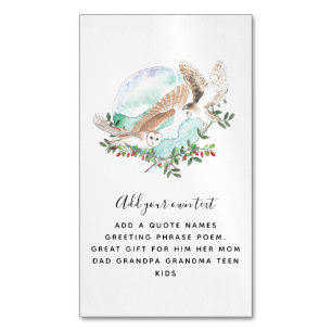 OWLS Personalised Magnetic Business Card