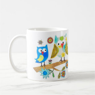 Owls Sitting On A Branch ~ Coffee/Tea Mug Cup