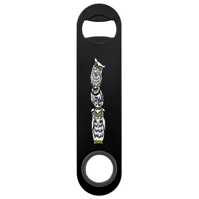 Owls Sitting On Each Other Bar Key (Front)