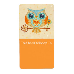 Owl's Summer Love Letters Bookplates Labels