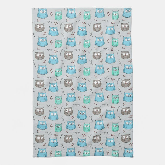 Owls Tea Towel (Vertical)