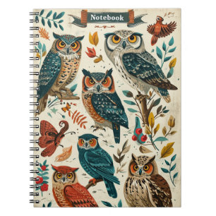 Owls Vintage Notebook