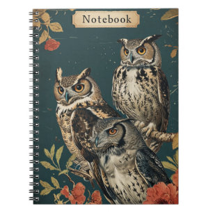 Owls Vintage Notebook