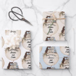 Owls Wedding Congratulations Add Names Cute 3 Wrapping Paper Sheet<br><div class="desc">Owls Wedding Congratulations Add Names Cute 3 Wrapping Paper Sheets</div>