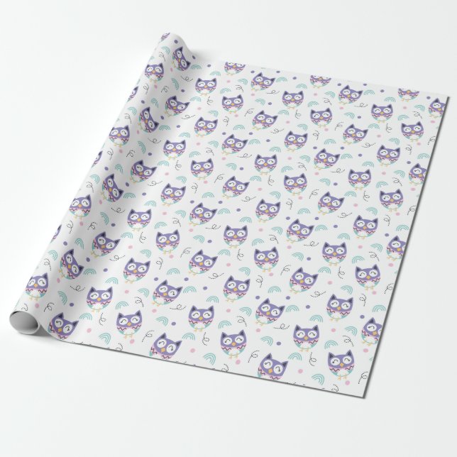 Owls Wrapping Paper (Unrolled)