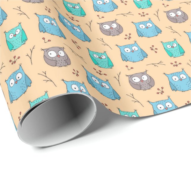 Owls Wrapping Paper (Roll Corner)