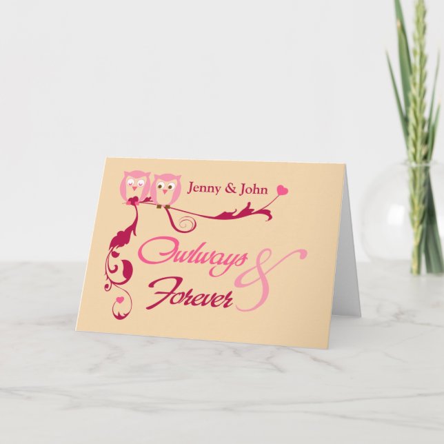 Owlways & Forever, Jenny & John Holiday Card (Front)