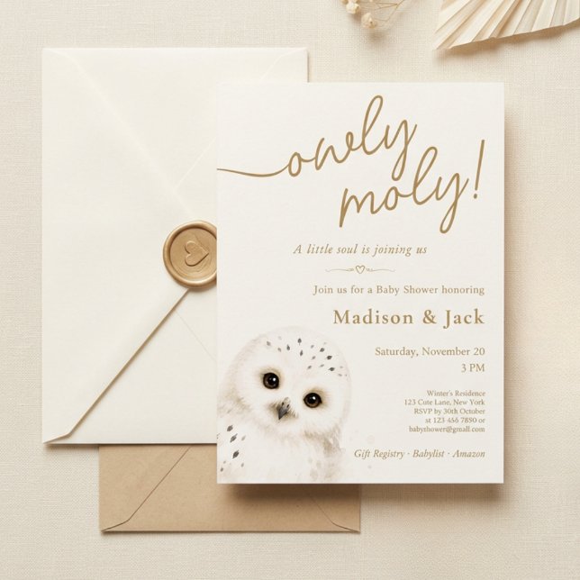 Owly Moly Baby Shower Invitation (Owly Moly Baby Shower Invitation)