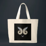 Owly Whimsical Owl Face Tote<br><div class="desc">Fun and whimsical black and white owl's face tote bag.</div>