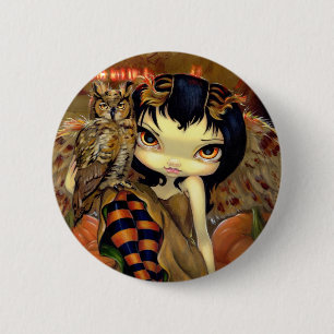 "Owlyn in Autumn" Button