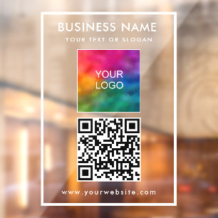 Own Business Logo Add Text QR Code Modern Template