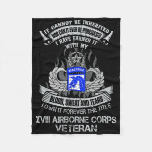 Own Forever The Title 18th Airborne Corps Us Veter Fleece Blanket