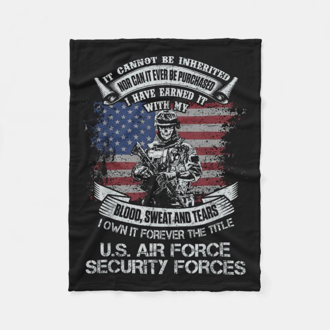Own Forever The Title Air Force Security Forces Fleece Blanket (Front)