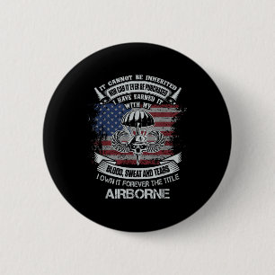 Own Forever The Title Airborne Us Army Veteran Fla 6 Cm Round Badge