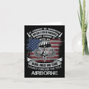 Own Forever The Title Airborne Us Army Veteran Fla Card