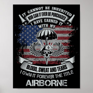 Own Forever The Title Airborne Us Army Veteran Fla Poster