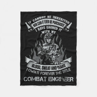 Own Forever The Title Combat Engineer Veteran Fleece Blanket