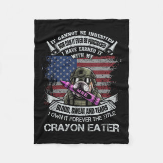 Own Forever The Title Crayon Eater Flag Military Fleece Blanket