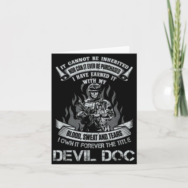 Own Forever The Title Devil Doc Proud Corpsman Card (Front)