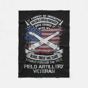 Own Forever The Title Field Artillery Veteran USA Fleece Blanket