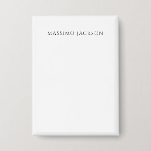 Own Name Calligraphy Chic Plain Simple Black White