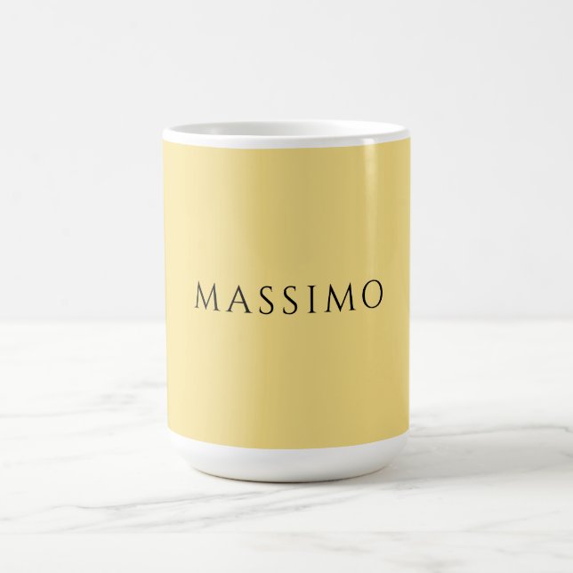 Own Name Calligraphy Chic Plain Simple Jasmine Coffee Mug (Center)