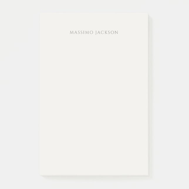 Own Name Calligraphy Plain Simple Pastel Colour Post-it Notes (Front)