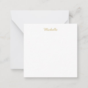 Own Name Creative Trendy Gold Colour Script Card