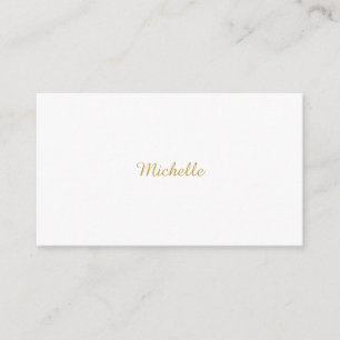Own Name Creative Trendy Gold Colour Script Enclosure Card