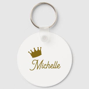 Own Name Creative Trendy Gold Colour Script Key Ring