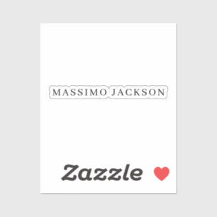 Own Name Decorative Chic Plain Simple Black White