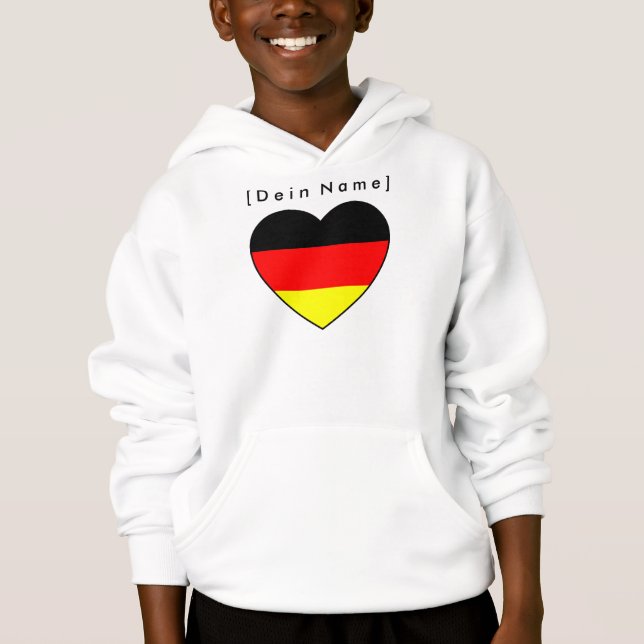 Own name football Germany Pullover Herz (Front)