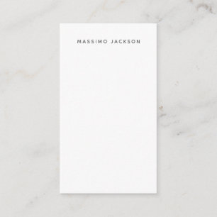 Own Name Minimalist Modern Plain Black White Enclosure Card