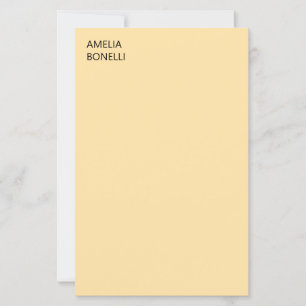 Own Name Modern Minimal Professional Plain Beige