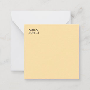Own Name Modern Minimal Professional Plain Beige Card