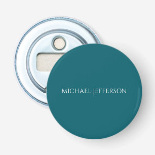 Own Name Plain Dark Teal Colour Personalised Custo Bottle Opener