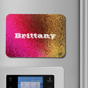Own Name Shades of Pink & Gold Premium Magnet