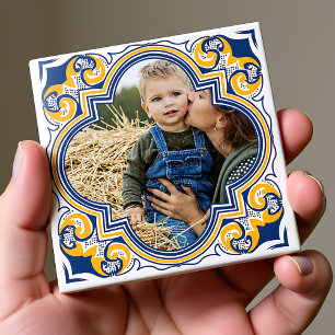 Own picture, blue, yellow and white Azulejos Tile