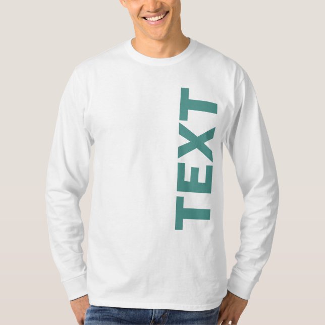 Own Text Or Name Mens Long Sleeve Custom Template T-Shirt (Front)