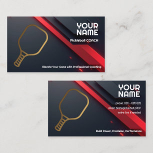 Own text, Precision Play Pickleball Coach Business Card