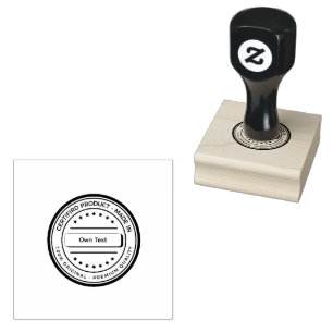 Own Text Wooden Handle Premium Black Ink Quality Rubber Stamp
